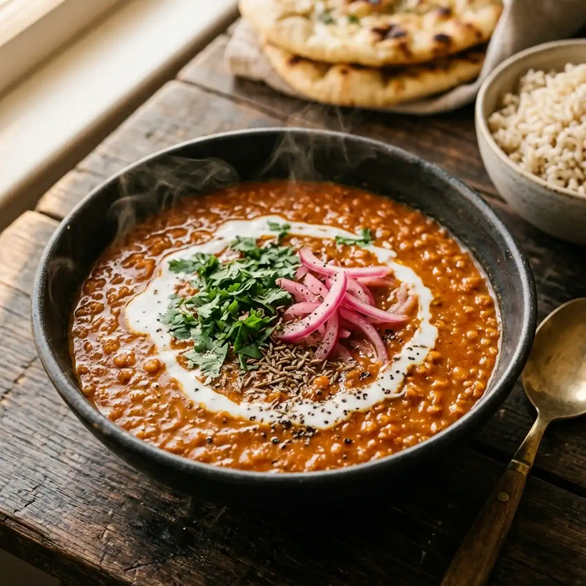 Cremig-feuriges Linsencurry mit Kokosmilch und Ingwer