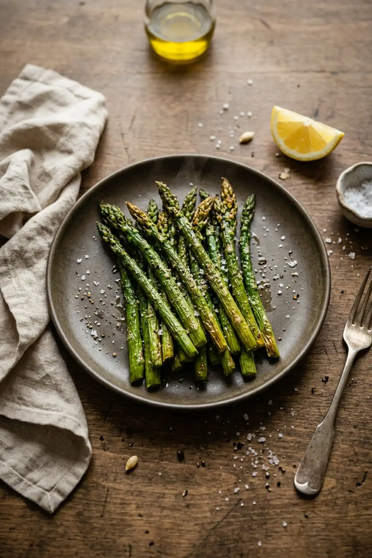Knuspriger grüner Spargel aus dem Airfryer