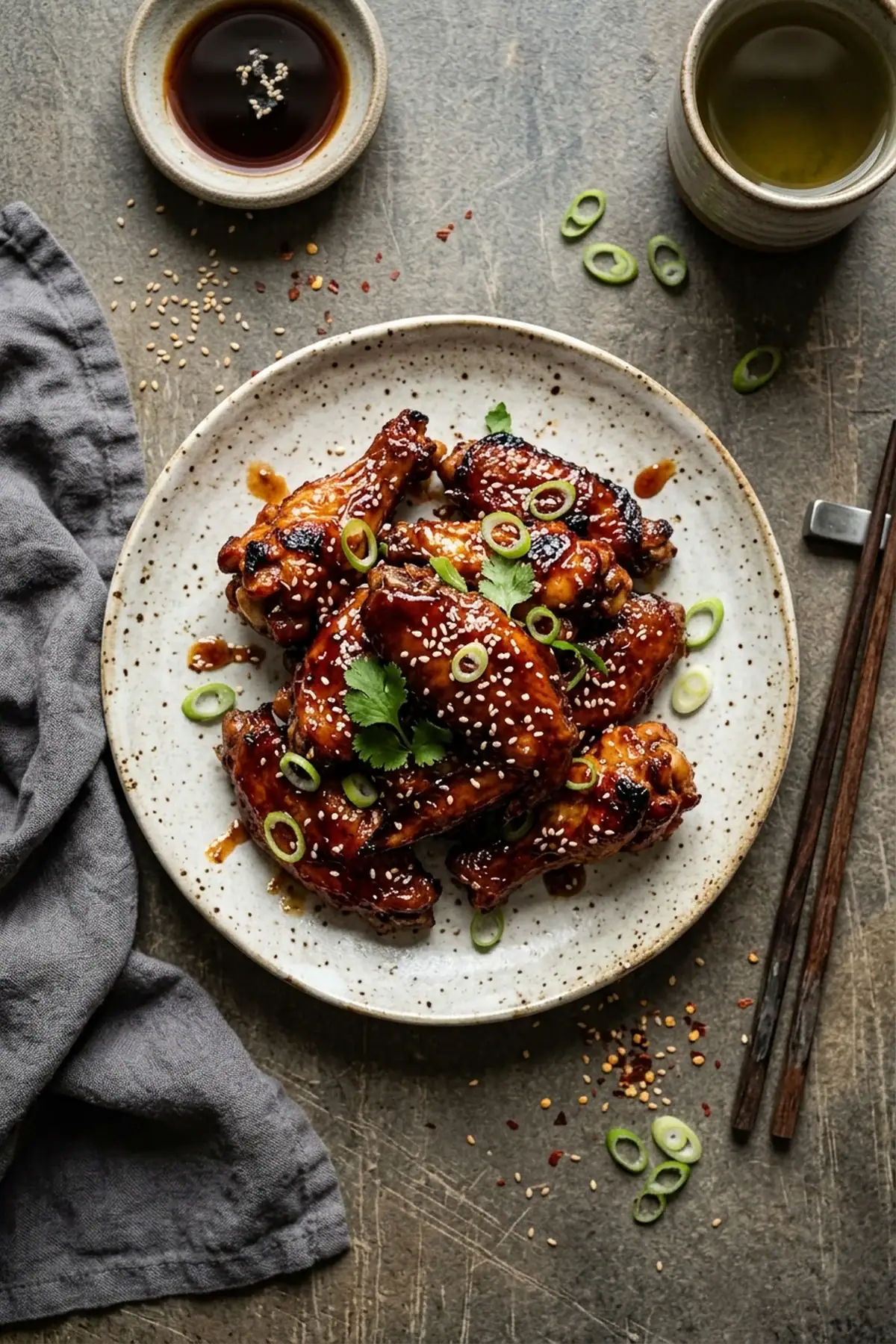 Klebrig-würzige Honig-Teriyaki-Chicken-Wings aus dem Ofen
