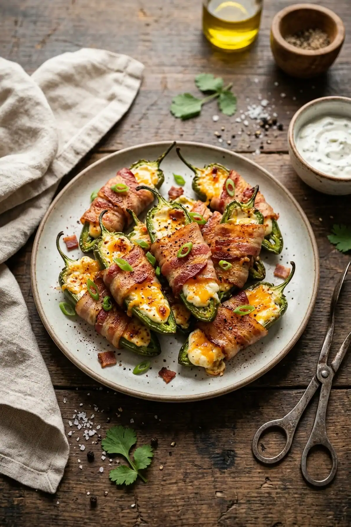 Knusprige Jalapeño Poppers im Speckmantel aus dem Airfryer
