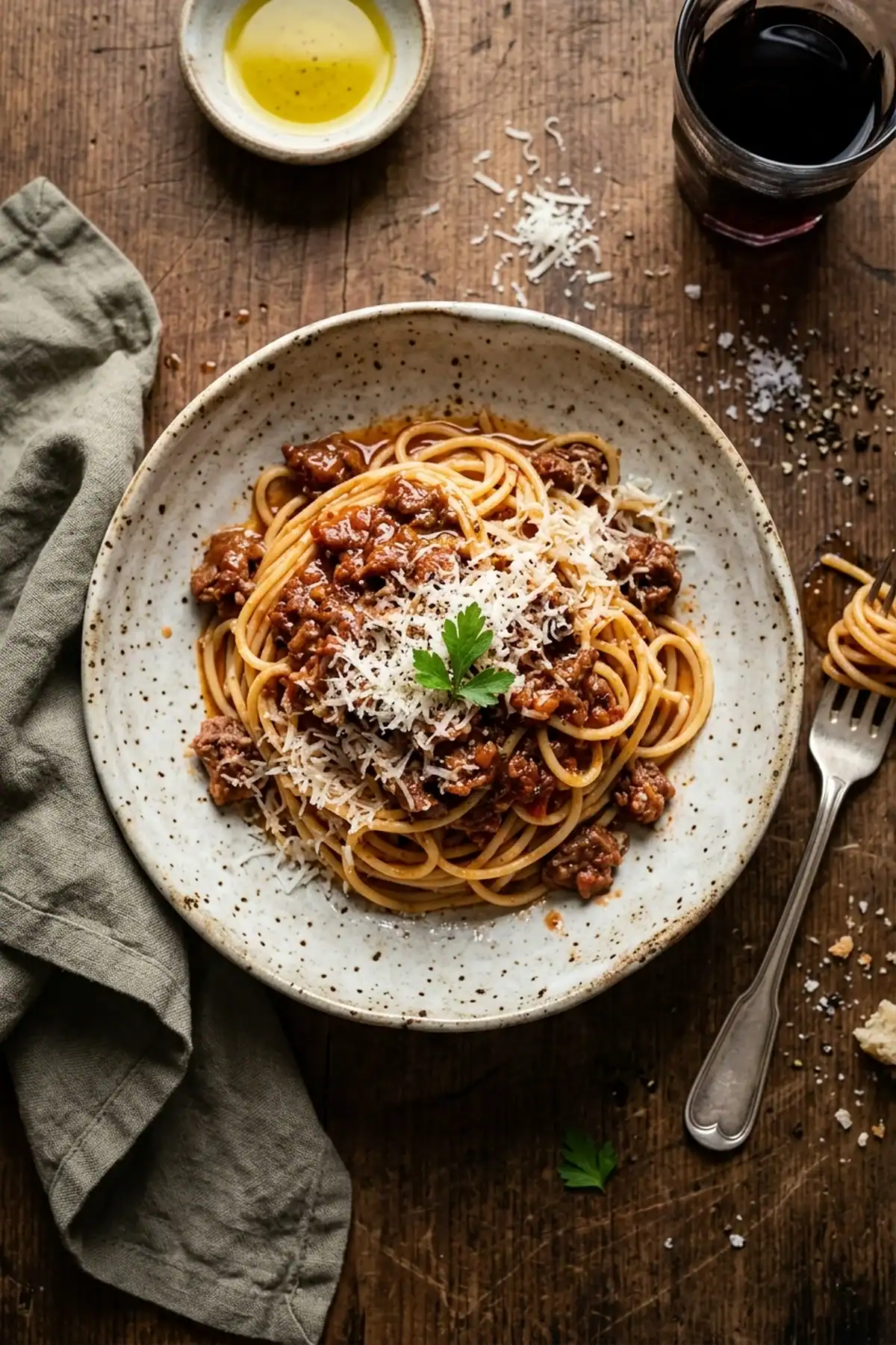 Klassische Spaghetti Bolognese mit herzhafter Hackfleischsauce