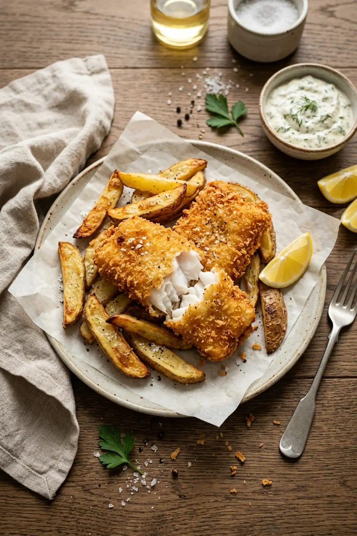 Knusprige Fish and Chips aus dem Airfryer