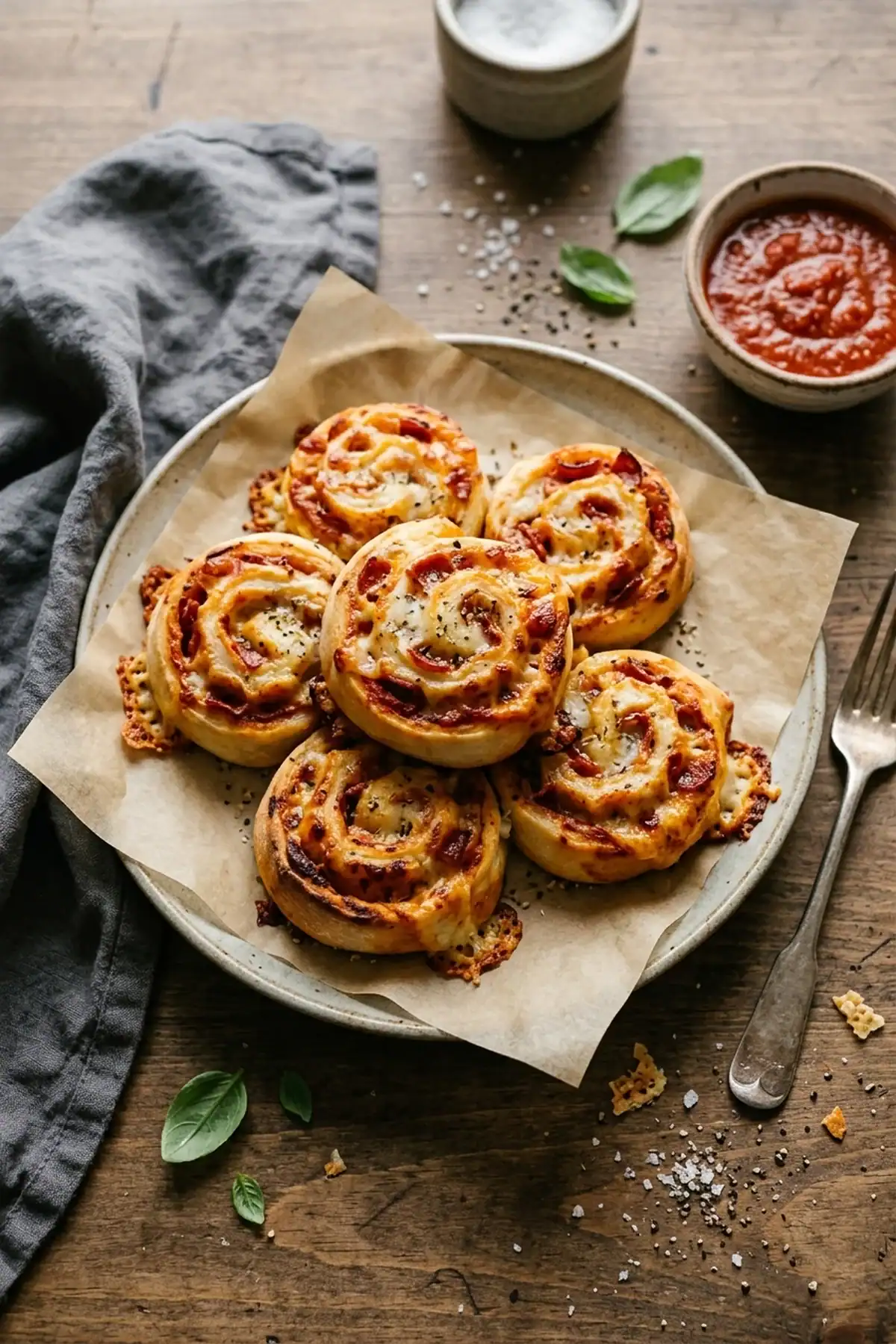 Knusprige Pizza-Schnecken aus dem Airfryer