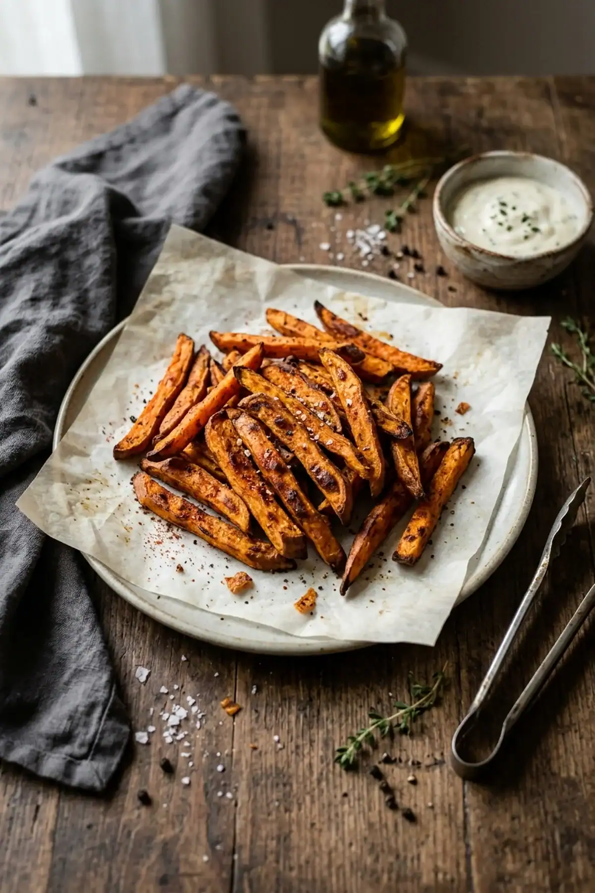 Knusprige Süßkartoffel-Pommes aus dem Airfryer