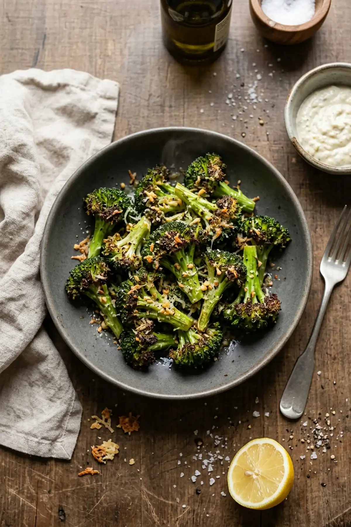 Knuspriger Knoblauch-Brokkoli aus dem Airfryer