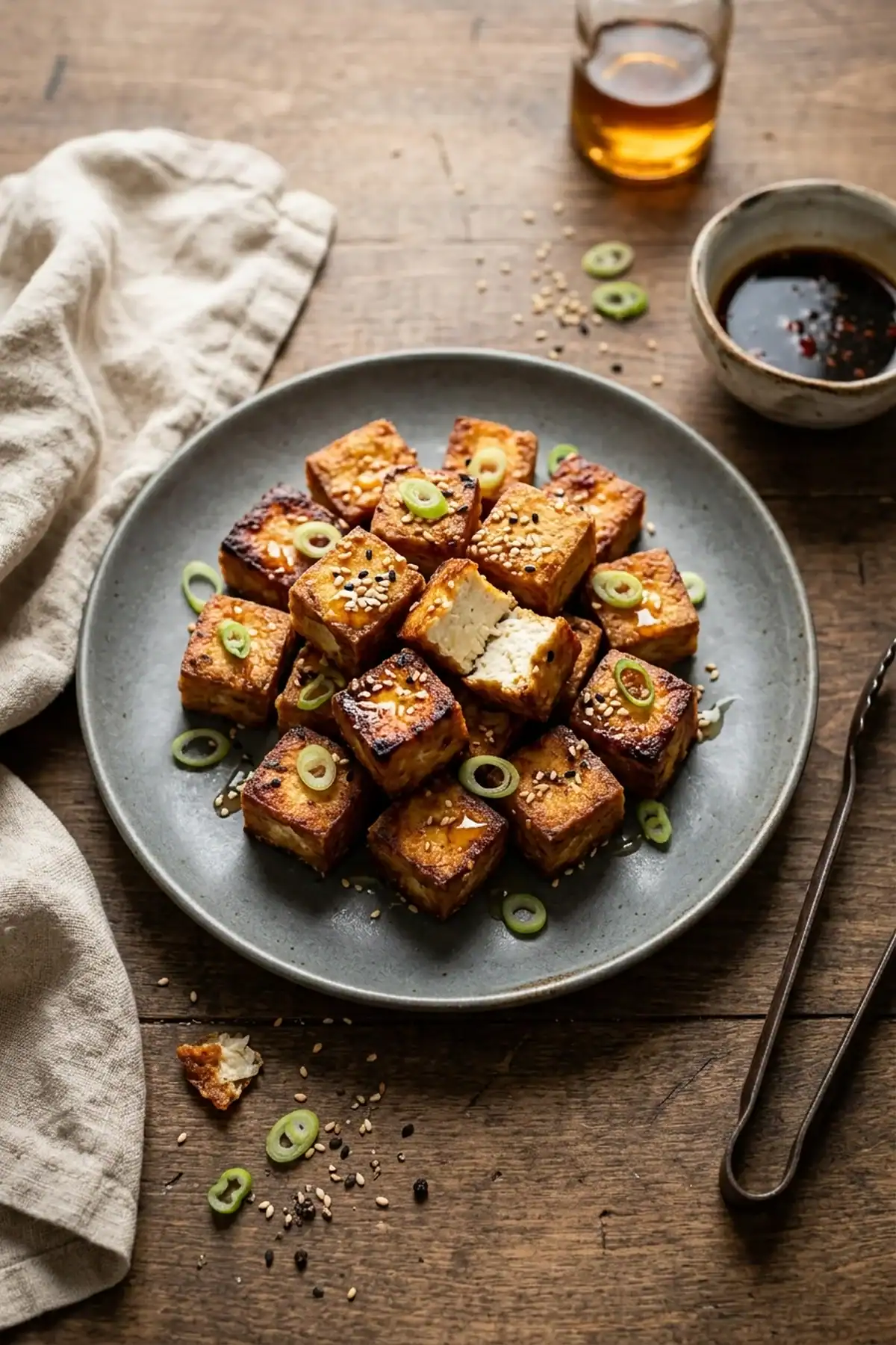 Knuspriger Tofu aus dem Airfryer