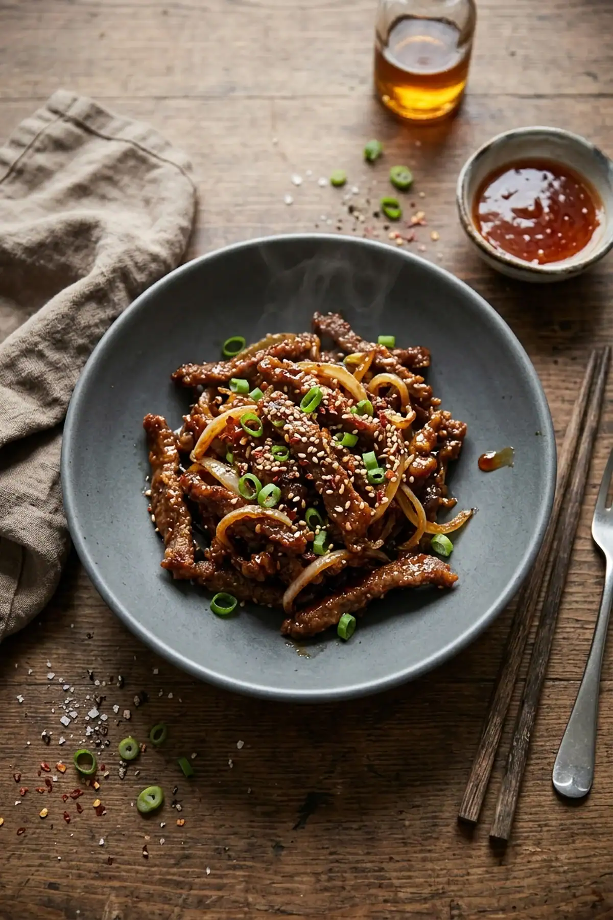 Knuspriges Crispy Chili Beef aus dem Airfryer